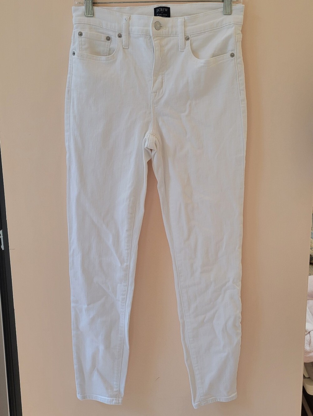 J.Crew Factory White 9" Mid Rise Skinny Jeans